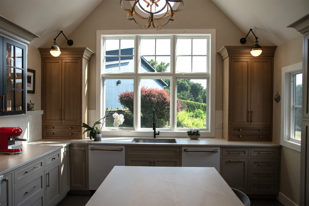 A Well-Lit Kitchen Featuring a Sink
